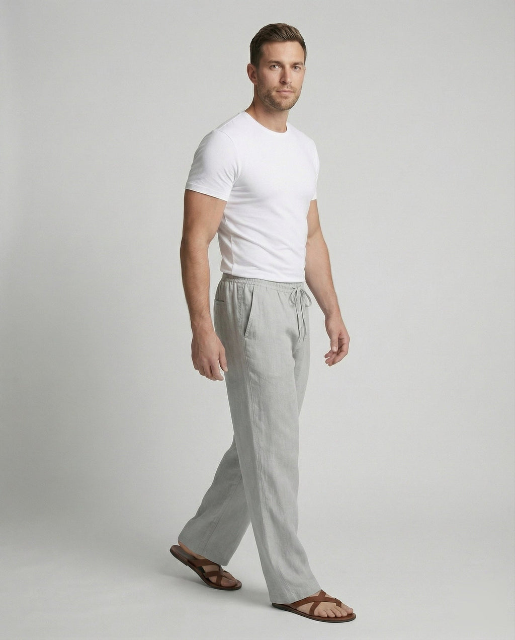 Everett | Men's Elastic Waist Drawstring Summer Trousers