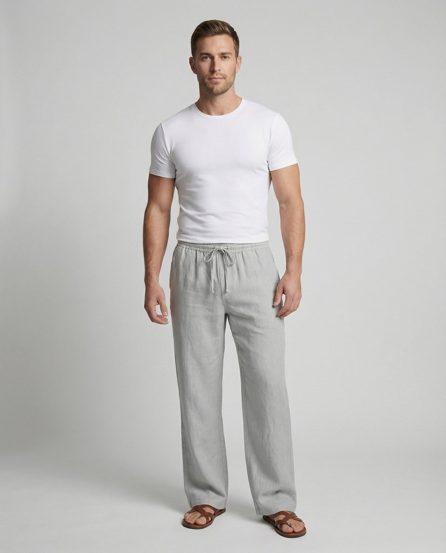 Everett | Men's Elastic Waist Drawstring Summer Trousers