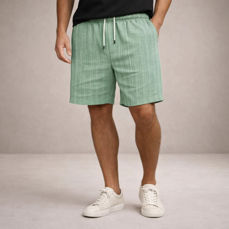 Fabrizio | Men's Striped Adjustable Drawstring Pockets Summer Shorts