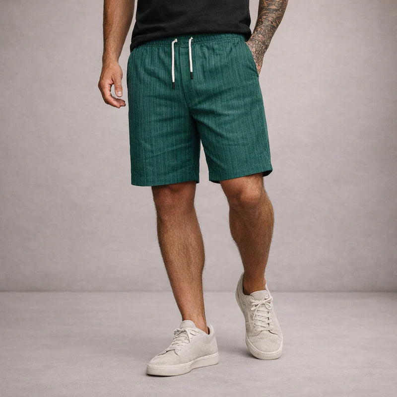 Fabrizio | Men's Striped Adjustable Drawstring Pockets Summer Shorts