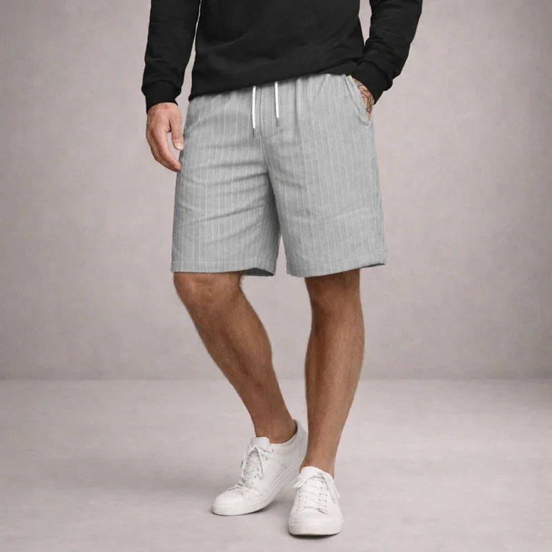 Fabrizio | Men's Striped Adjustable Drawstring Pockets Summer Shorts