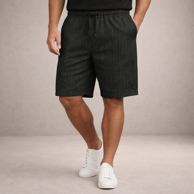 Fabrizio | Men's Striped Adjustable Drawstring Pockets Summer Shorts