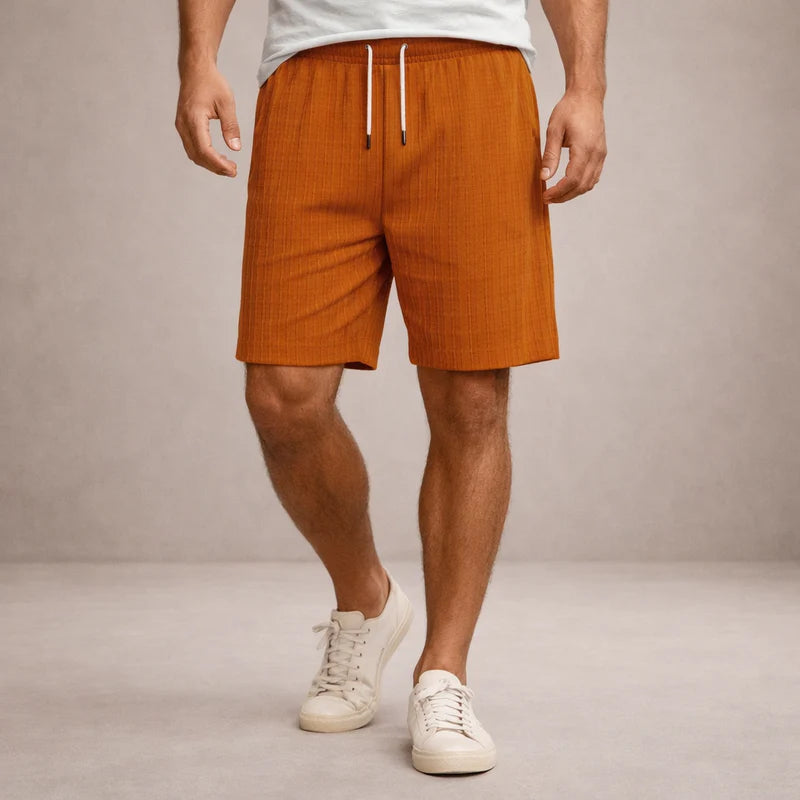 Fabrizio | Men's Striped Adjustable Drawstring Pockets Summer Shorts