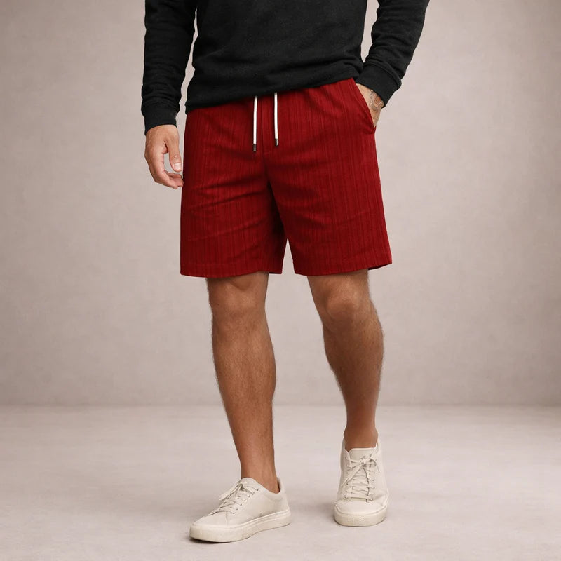 Fabrizio | Men's Striped Adjustable Drawstring Pockets Summer Shorts