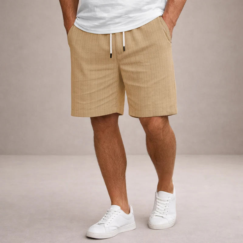 Fabrizio | Men's Striped Adjustable Drawstring Pockets Summer Shorts
