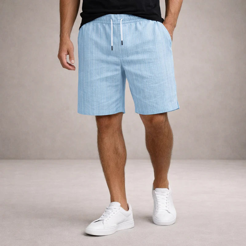 Fabrizio | Men's Striped Adjustable Drawstring Pockets Summer Shorts