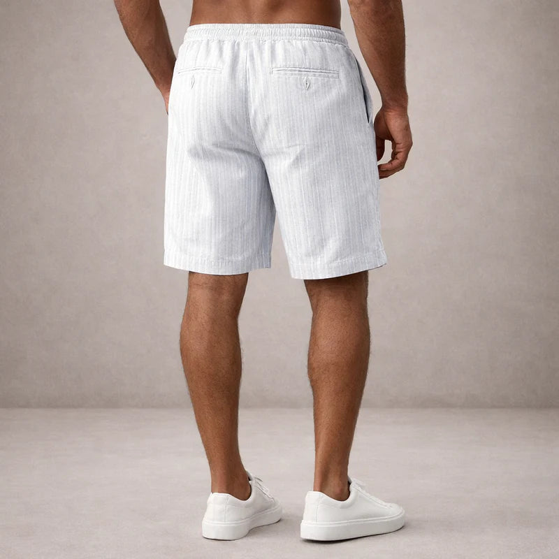 Fabrizio | Men's Striped Adjustable Drawstring Pockets Summer Shorts