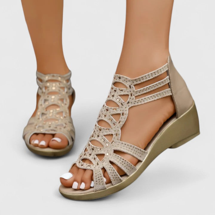 Felicity | Women's Strappy Open Toe Cutout Sandals