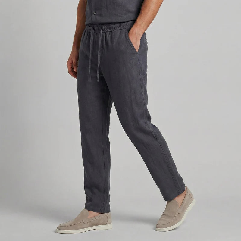 Filippo | Men’s Straight Leg Adjustable Drawstring Pocket Trousers