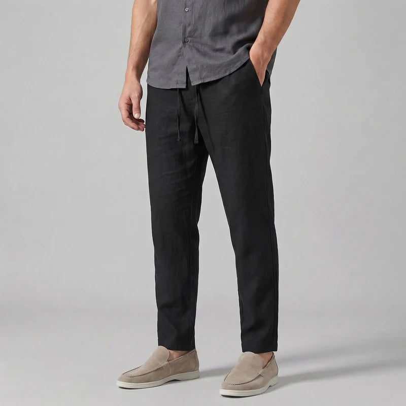 Filippo | Men’s Straight Leg Adjustable Drawstring Pocket Trousers