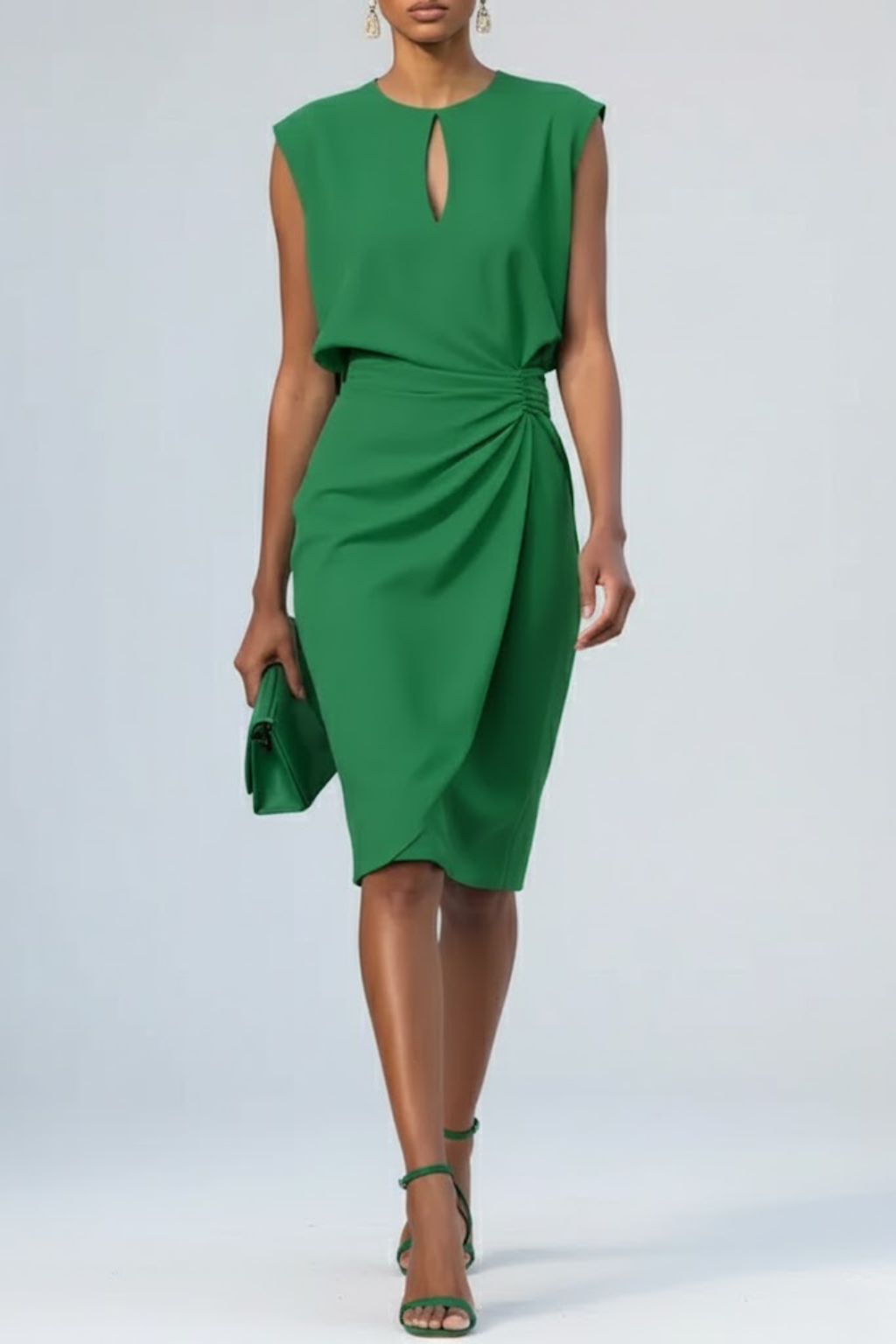 Fleur | Women's Round Neck Sleeveless Wedding Guest Dress