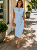 Fleur | Women's Round Neck Sleeveless Wedding Guest Dress