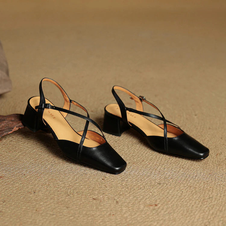 Florence | Women’s Low Profile Block Heel Slingback Sandals