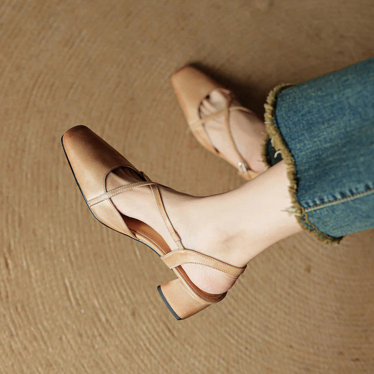 Florence | Women’s Low Profile Block Heel Slingback Sandals
