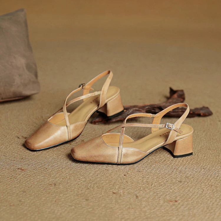 Florence | Women’s Low Profile Block Heel Slingback Sandals
