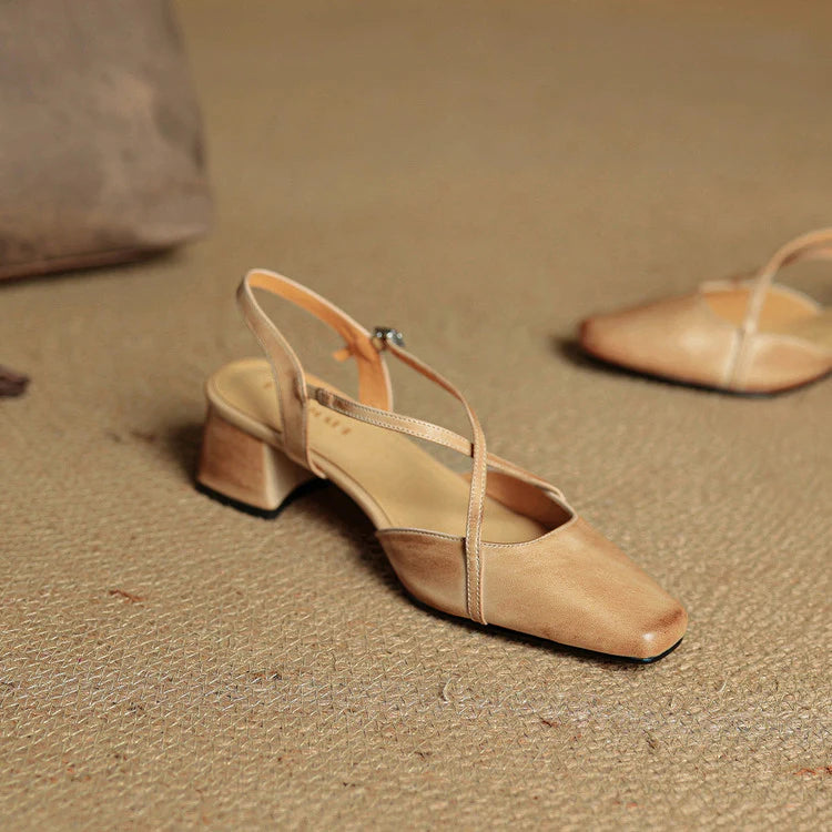 Florence | Women’s Low Profile Block Heel Slingback Sandals
