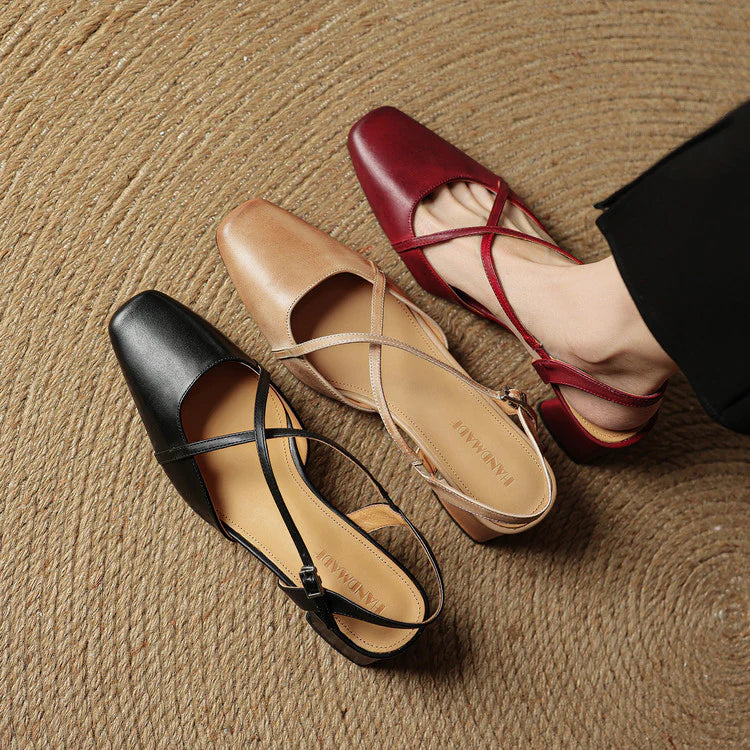 Florence | Women’s Low Profile Block Heel Slingback Sandals
