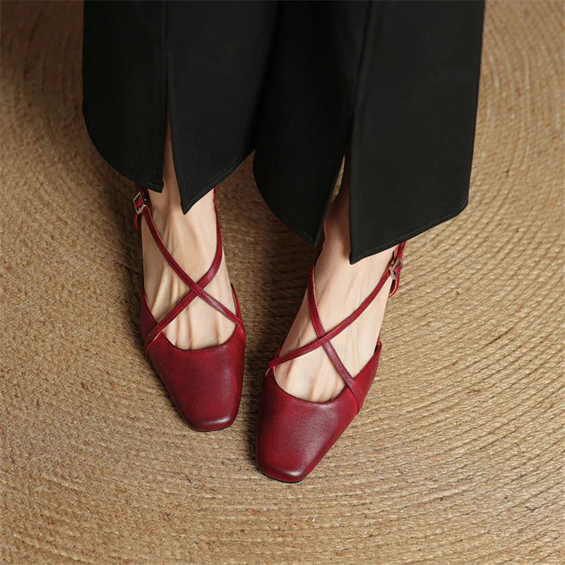 Florence | Women’s Low Profile Block Heel Slingback Sandals