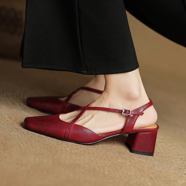 Florence | Women’s Low Profile Block Heel Slingback Sandals