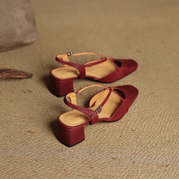 Florence | Women’s Low Profile Block Heel Slingback Sandals