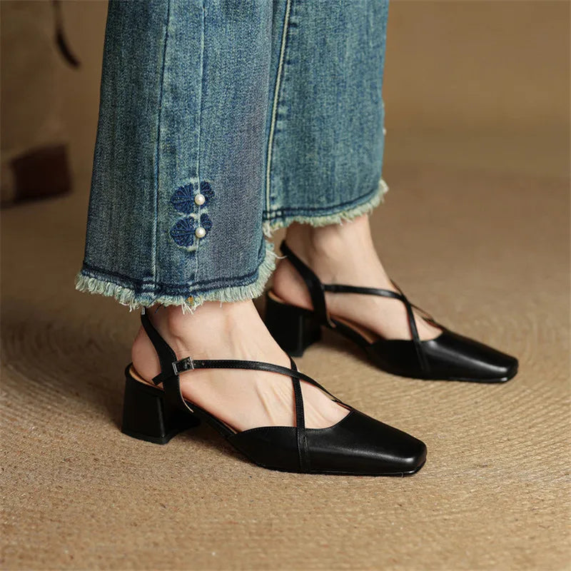 Florence | Women’s Low Profile Block Heel Slingback Sandals