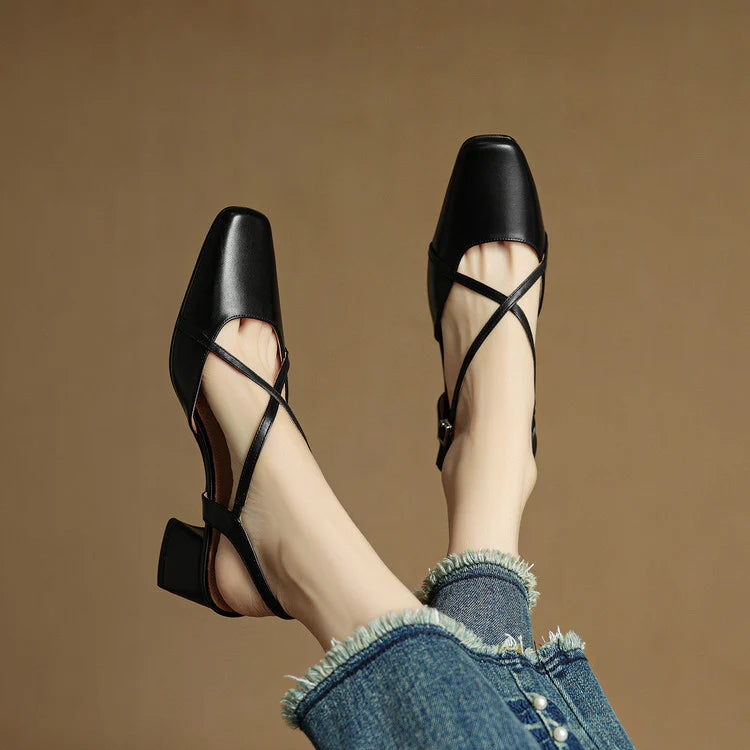 Florence | Women’s Low Profile Block Heel Slingback Sandals