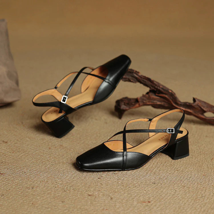 Florence | Women’s Low Profile Block Heel Slingback Sandals