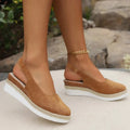 Florence | Women’s Round Toe Slingback Platform Wedge Sandals