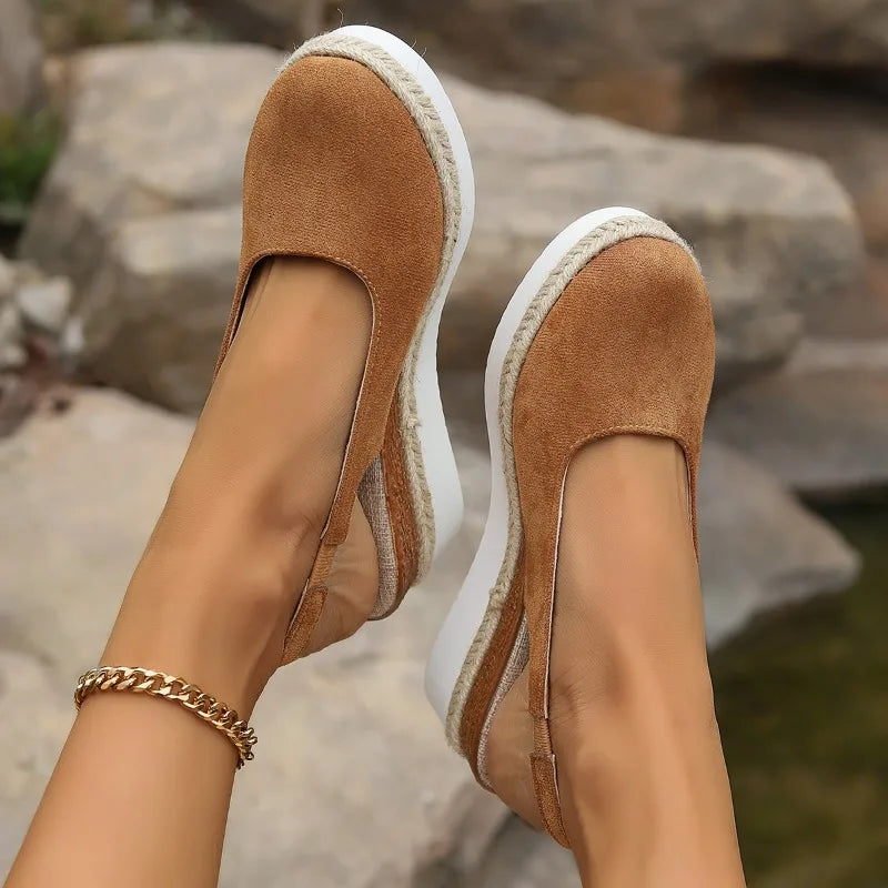 Florence | Women’s Round Toe Slingback Platform Wedge Sandals