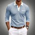 Francisco | Men’s Long Sleeve Slim Fit Pocket Polo Shirt