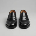 Franco | Men’s Low Heel Slip On Round Toe Black Dress Loafers
