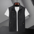 Frank | Men’s Collared Utility Zip Up Cargo Pocket Vest