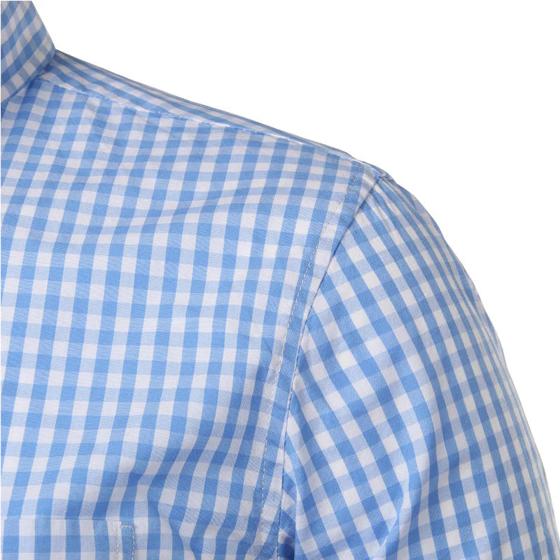 Frederich | Men's Slim Fit Checkered Long Sleeve Collared Shirt