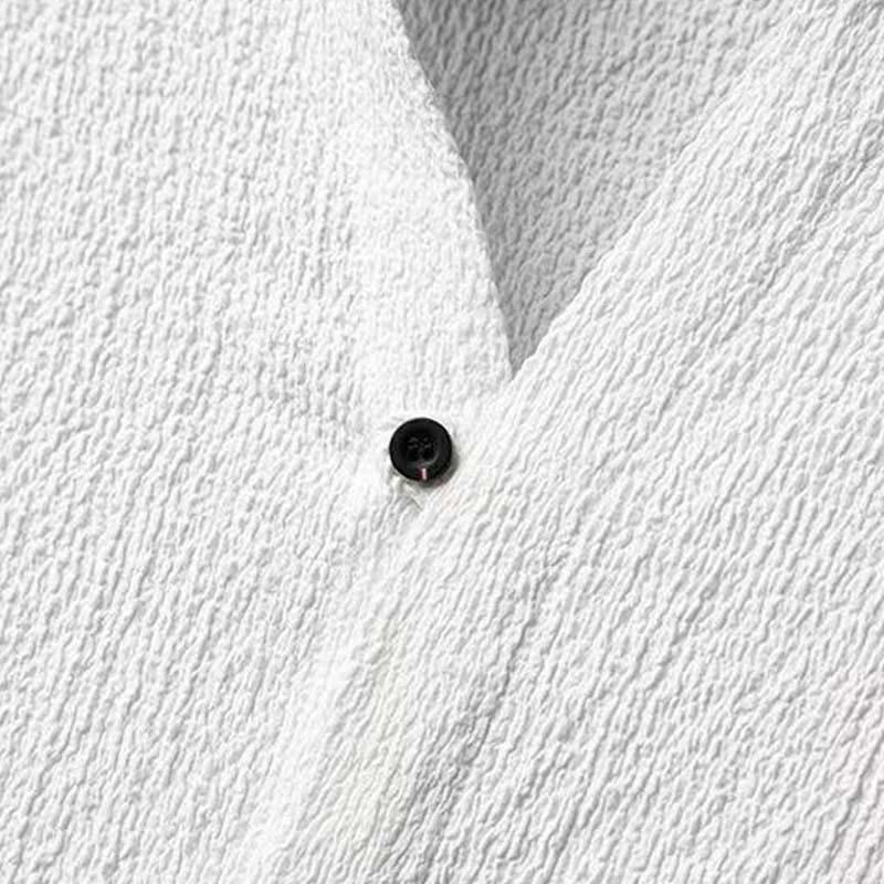 Gareth | Men's Textured Drawstring Button Front Two Piece Set