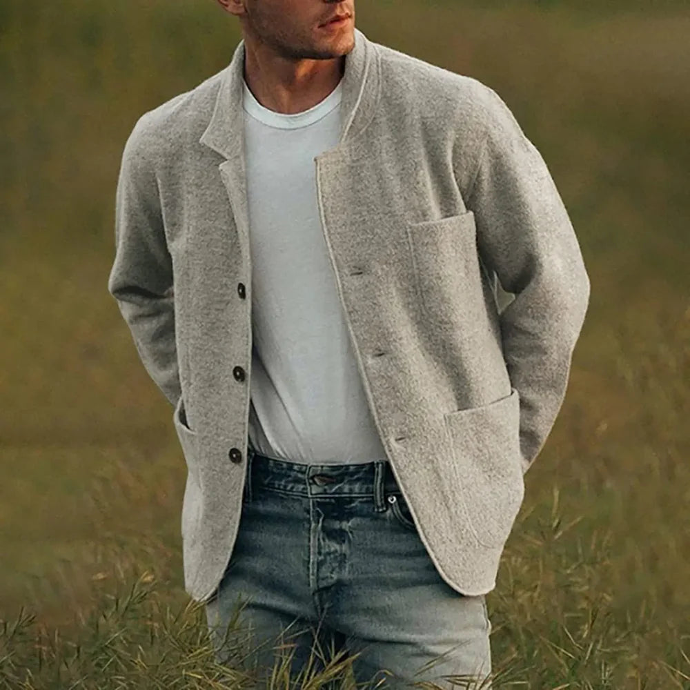 Garfield | Men's Button Front Long Sleeve Pocketed Blazer
