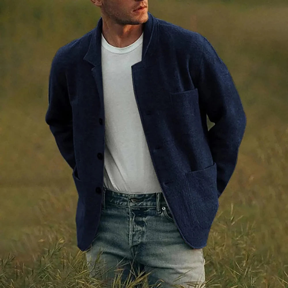 Garfield | Men's Button Front Long Sleeve Pocketed Blazer