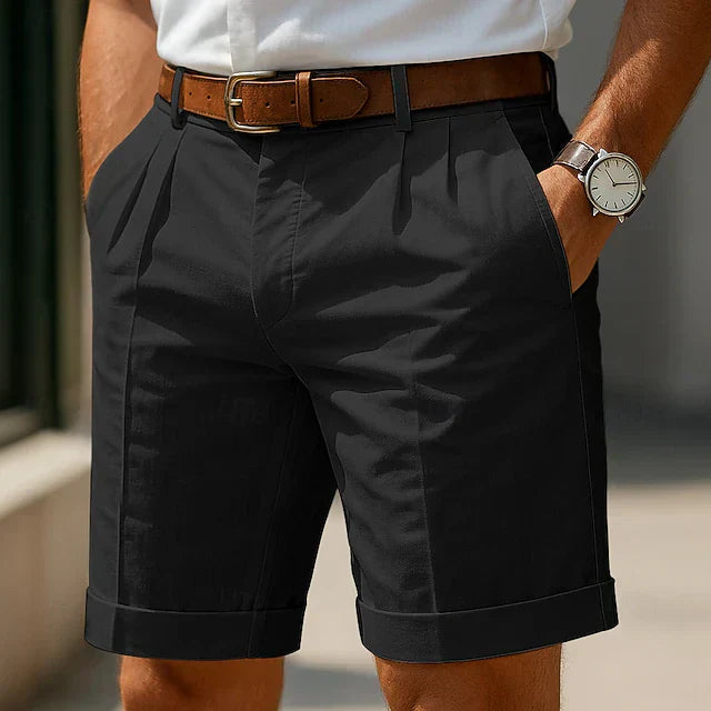 Giovanni | Men's Side Pockets Pleated Summer Shorts