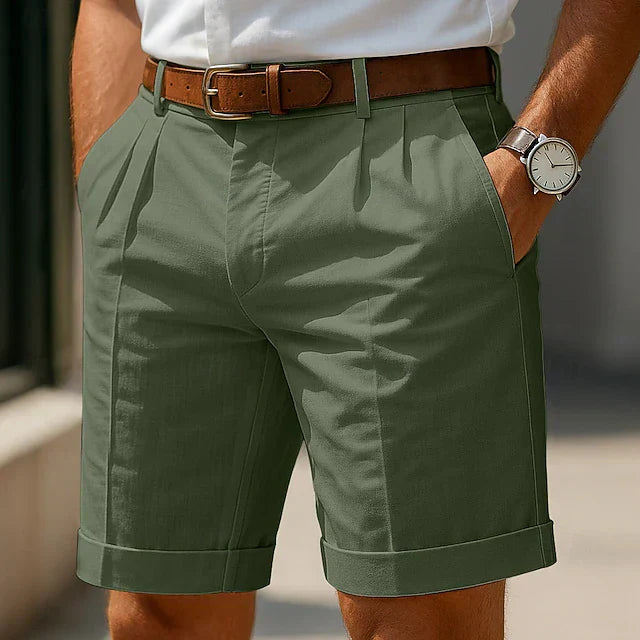 Giovanni | Men's Side Pockets Pleated Summer Shorts