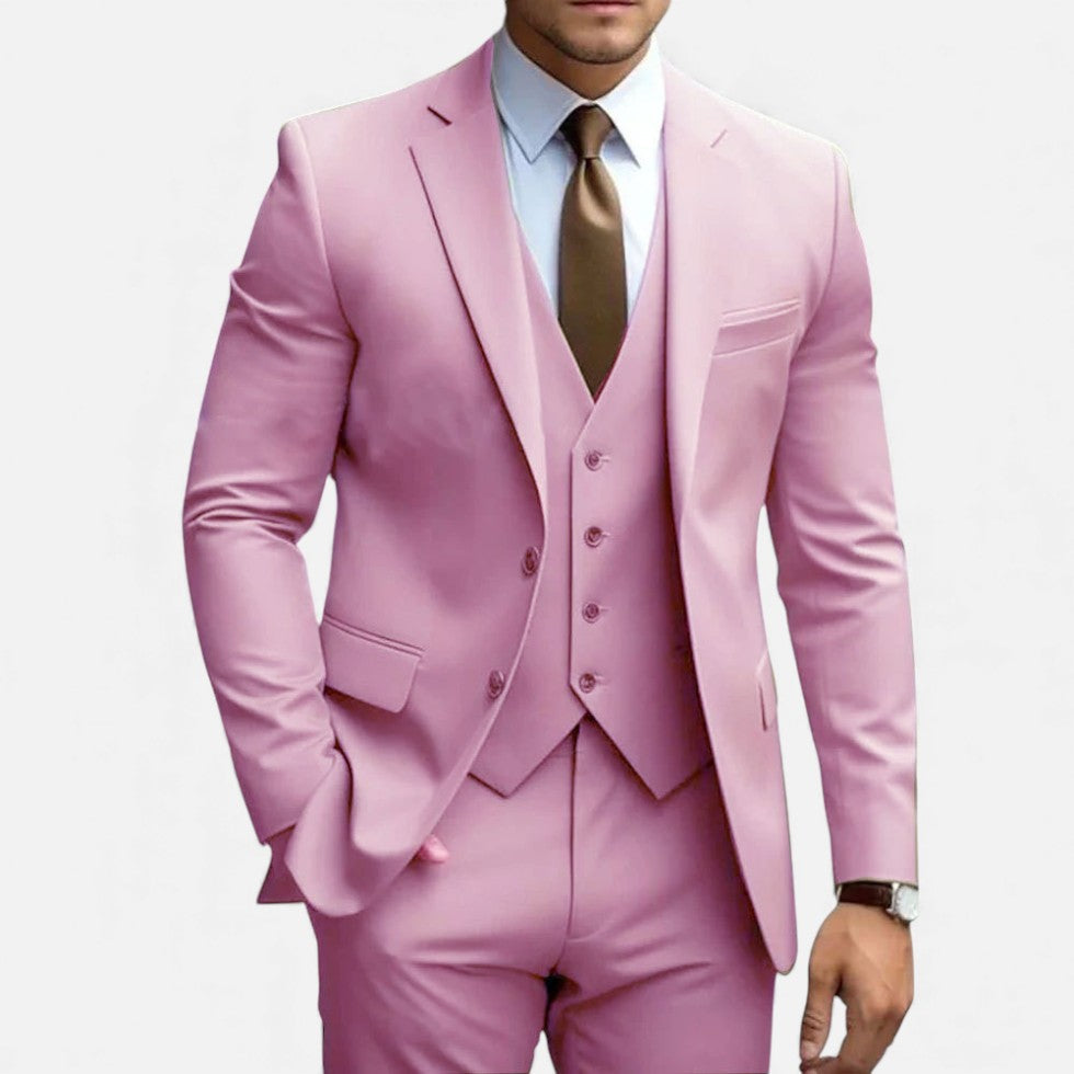 Giovanny | Men's Single Breasted Long Sleeve Three Piece Suit