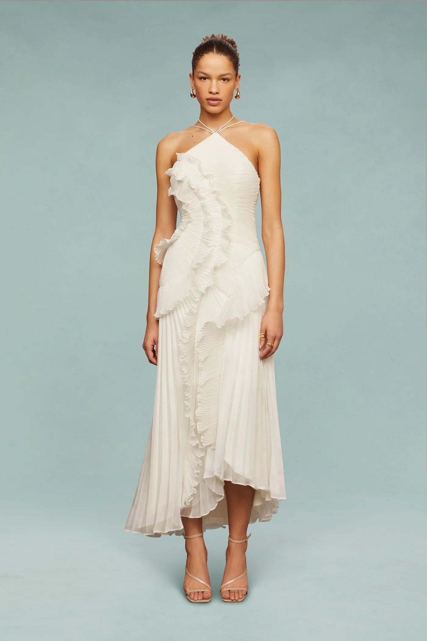 Grace | Women’s Halter Neck Sleeveless Wedding Guest Dress