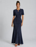 Gwendolyn | Women’s Button Front Round Neck Two Piece Set