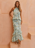 Haley | Women’s Sleeveless Tiered Flowy Maxi Dress