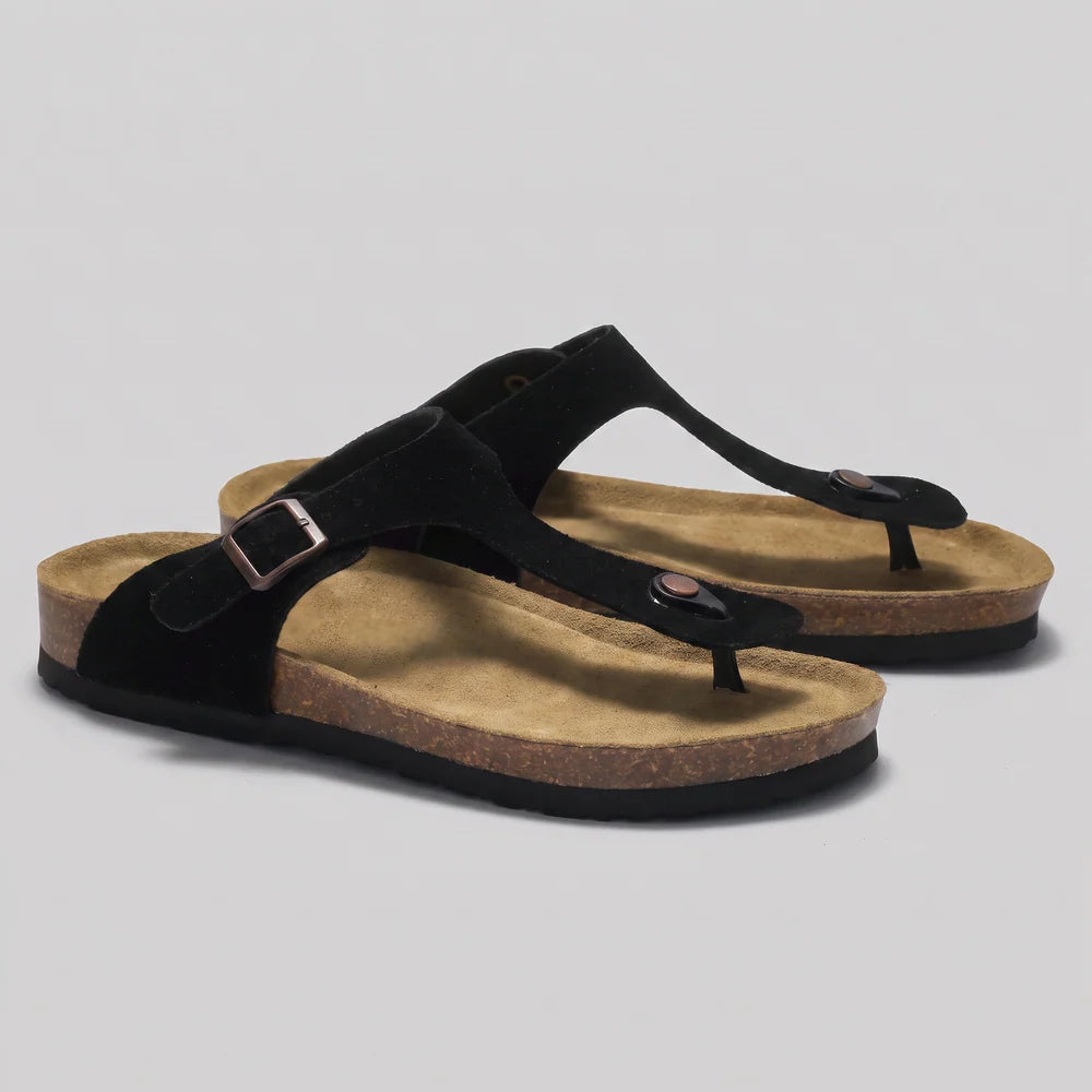 Michael | Men’s Round Toe Slip On Adjustable Buckle Slippers