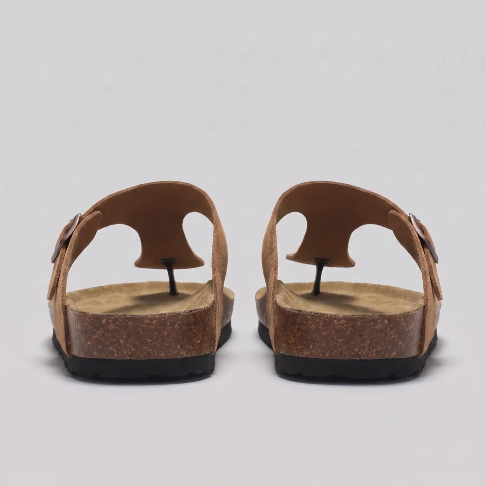 Michael | Men’s Round Toe Slip On Adjustable Buckle Slippers