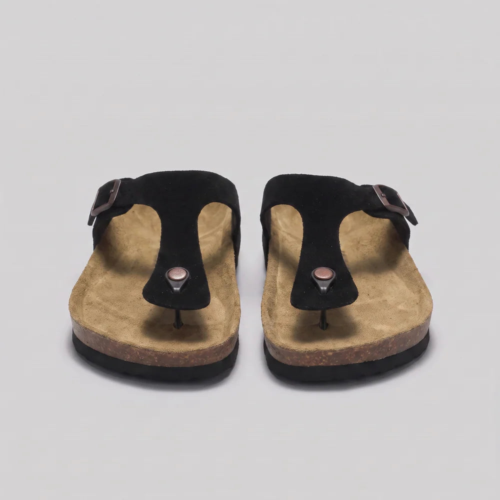 Michael | Men’s Round Toe Slip On Adjustable Buckle Slippers