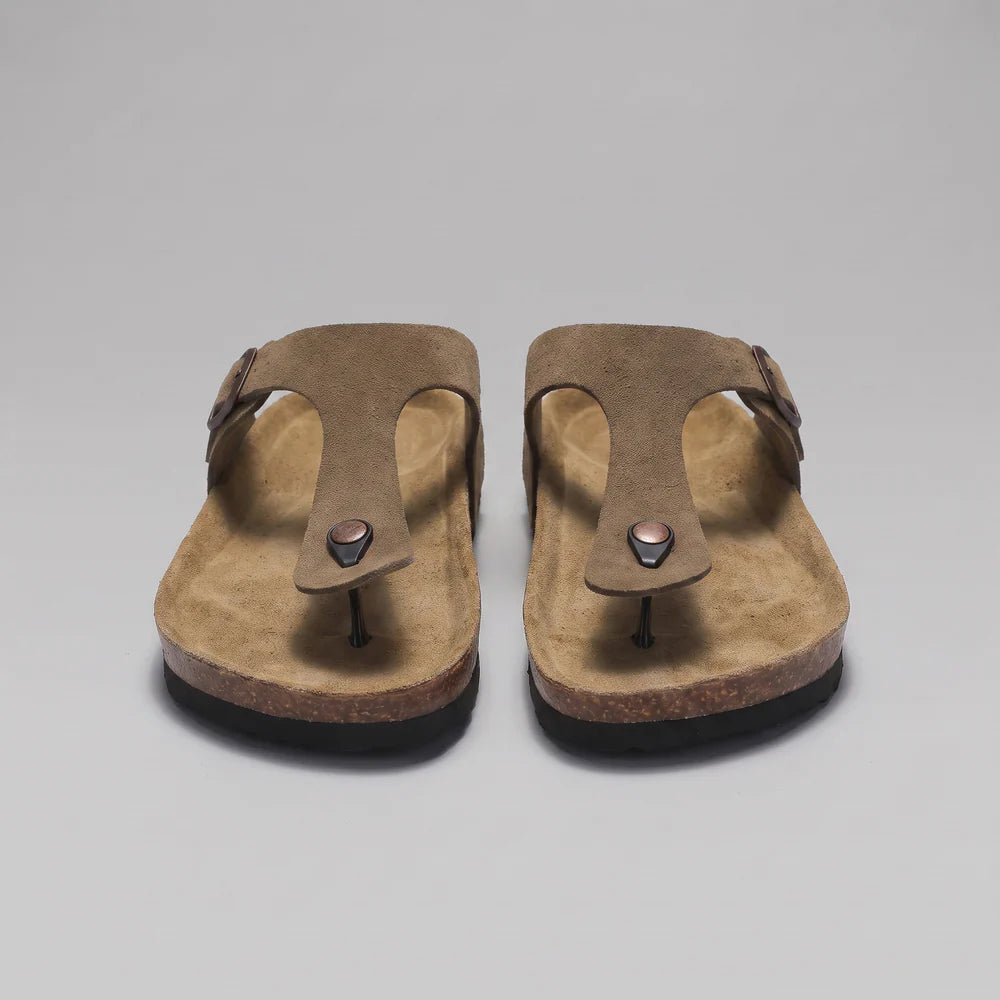Michael | Men’s Round Toe Slip On Adjustable Buckle Slippers