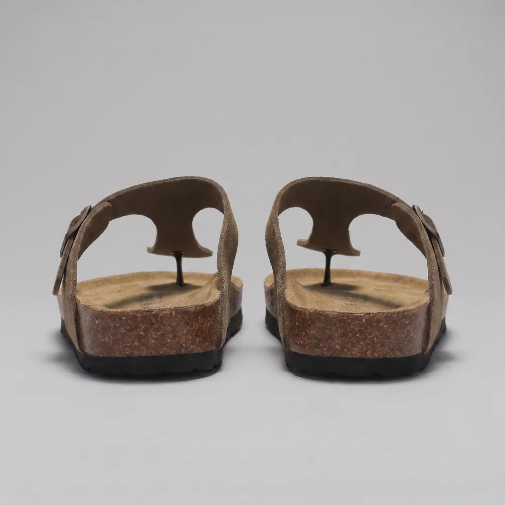 Michael | Men’s Round Toe Slip On Adjustable Buckle Slippers
