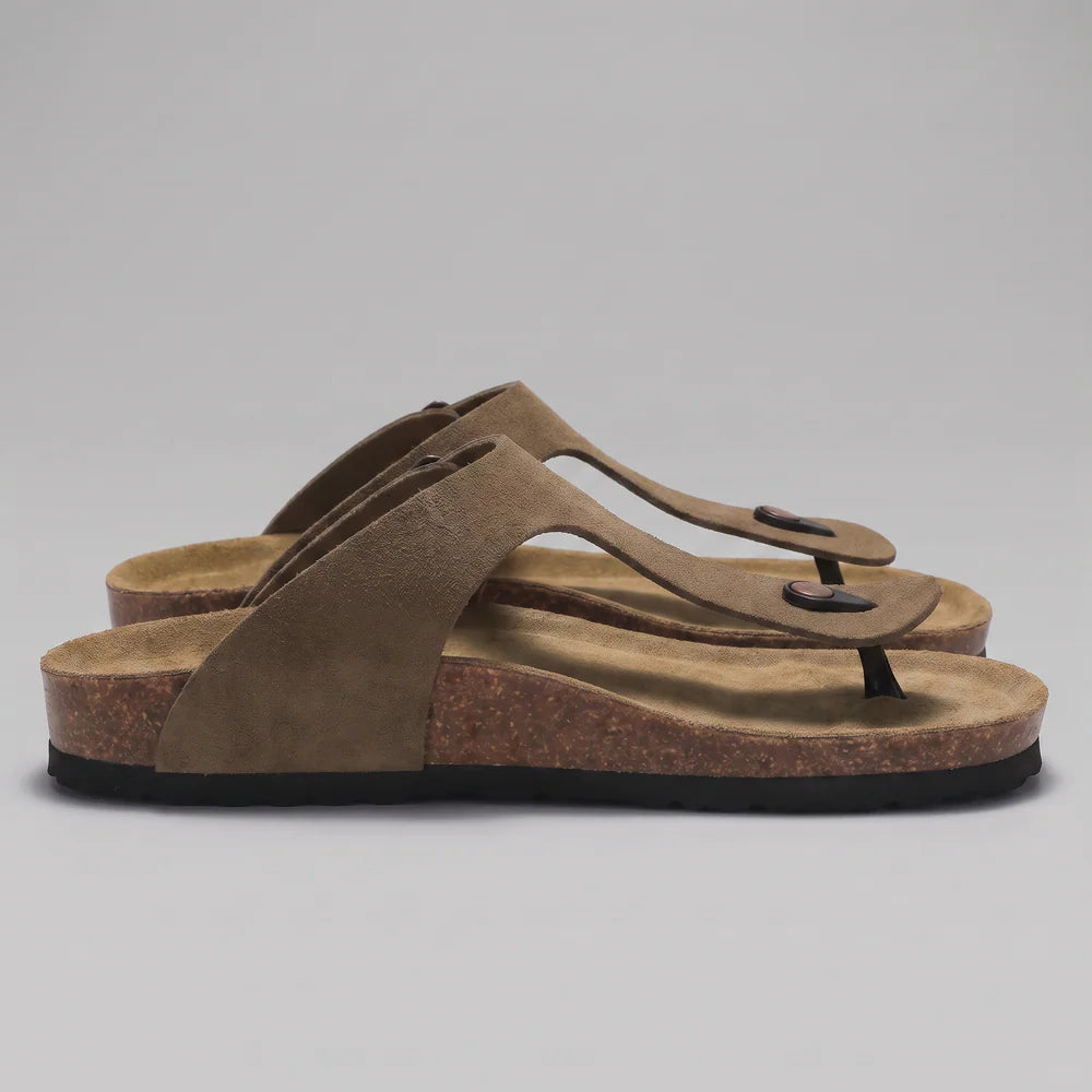 Michael | Men’s Round Toe Slip On Adjustable Buckle Slippers