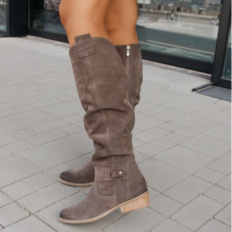 Holland | Women's Slouchy Knee-Length Strap Boots