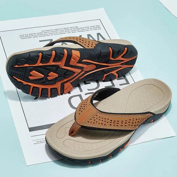 Humphrey | Men's Slip On Round Toe Summer Flip Flops